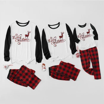 

Family Christmas Pajamas Sets Plaid Family Look New Year Mommy and Me Son Father Winter Clothes 2020 Pijama Navidad Sleepwear