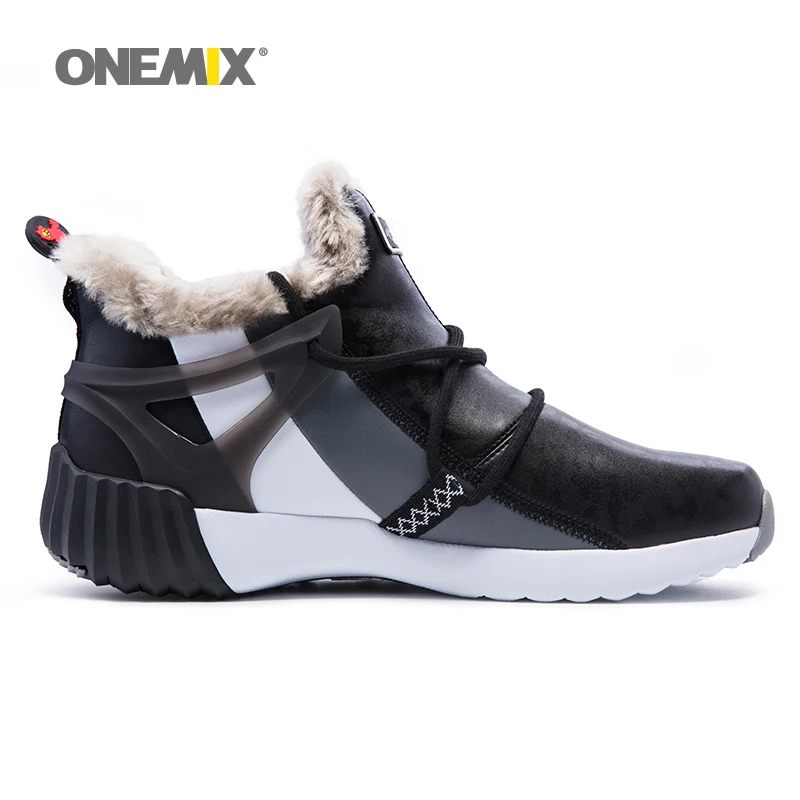 Теплые зимние водонепроницаемые ботинки ONEMIX для мужчин и женщин высокие длинные