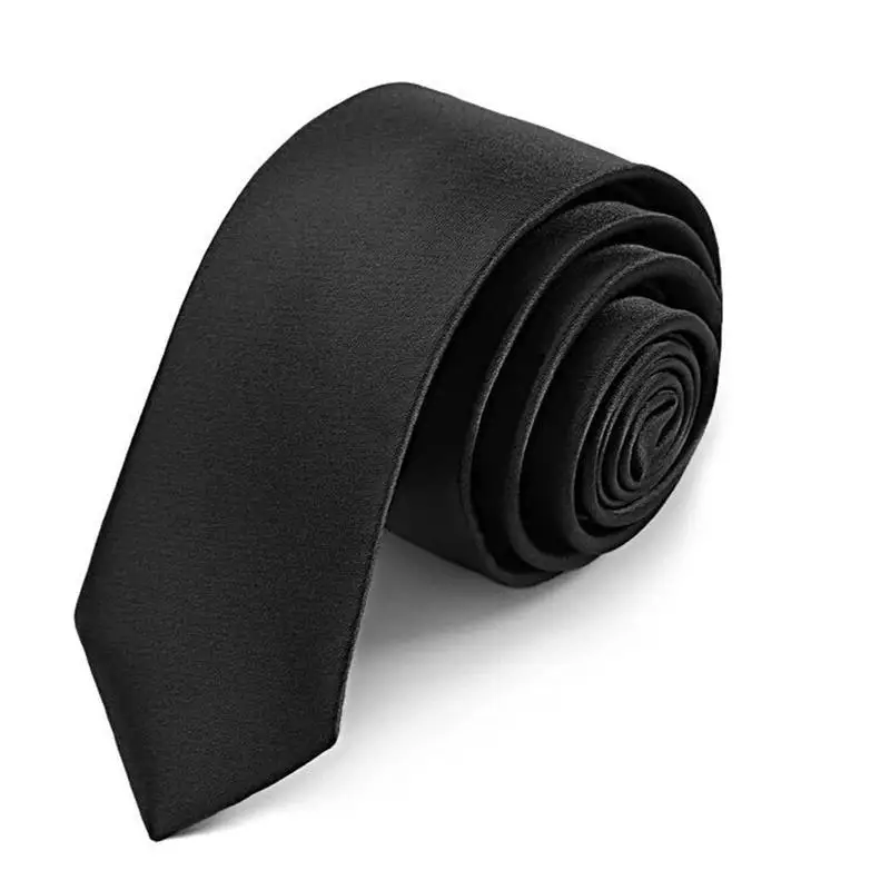 Black Clip On Tie Security Ties For Men Women Doorman Steward Matte Black Necktie Black Funeral Tie Clothing Accessories