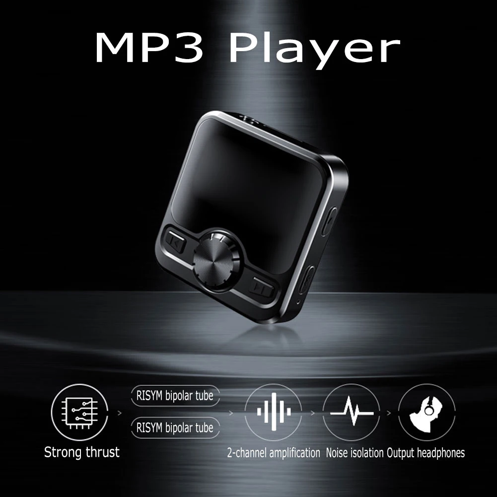 HIFI 1,2 дюймов мини MP3 музыкальный плеер 8 Гб музыка воспроизведение ЖК-экран Спортивный Bluetooth MP3 плеер Hifi водонепроницаемый MP3 Walkman