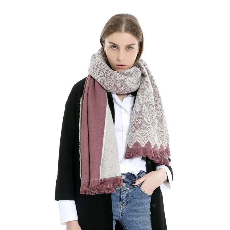 

Women Winter Scarf cashmere Scarf and Shawl Vintage Printed Tassel Blanket Scarf Warm Shawl Christmas Party Causal Scarves