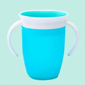 

360 Degrees Rotated Water Bottle With Double Handle Cup Flip Lid Infant Trainning Drinking Leakproof Safe Feeding