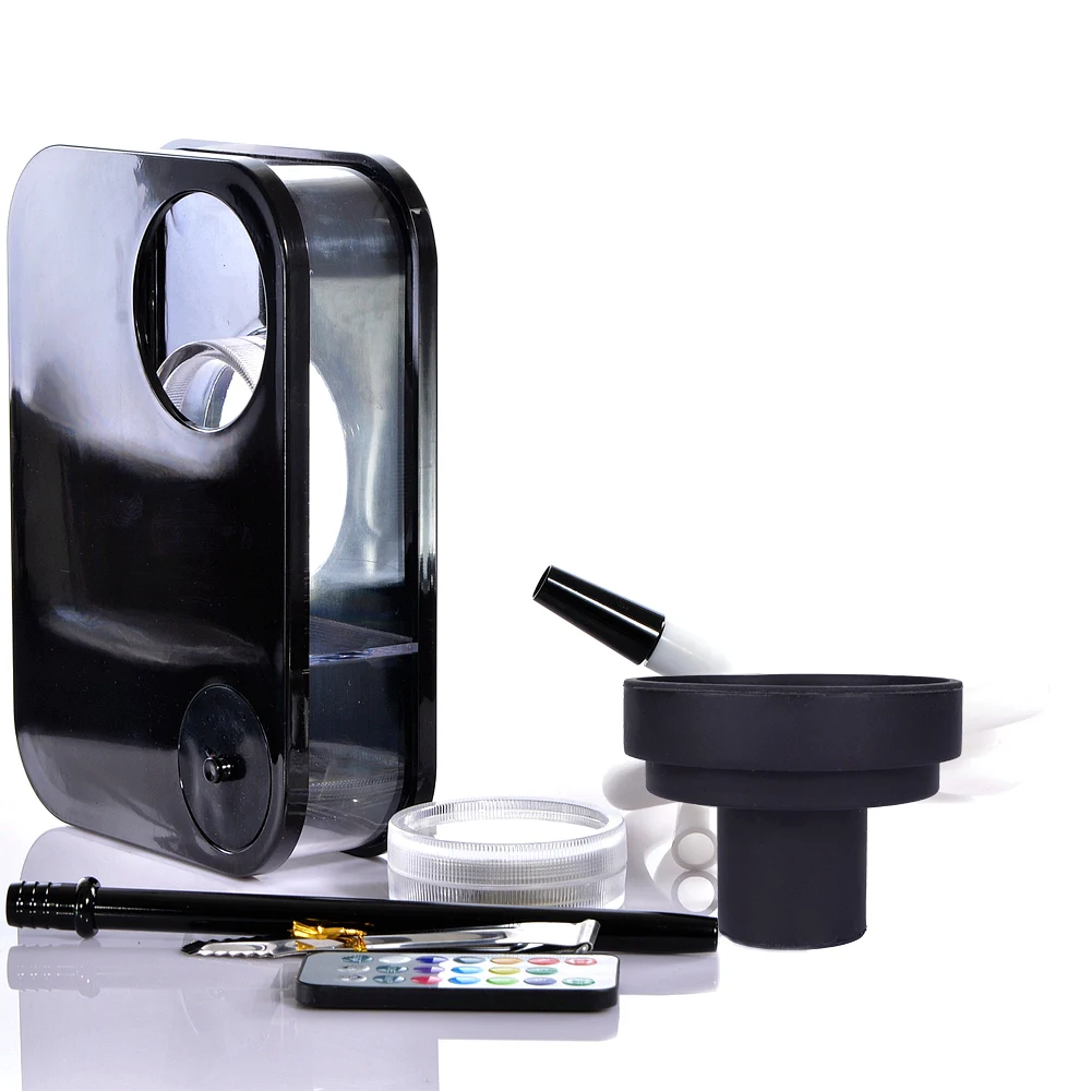 Hookah Pipes DEJAYA Acrylic Hookah Shisha Pipe LED Light Narguile Cachimba Nargile With Bowl Hose Tongs Metal Charcoal Holder Accessory
