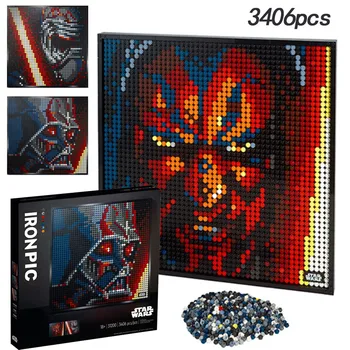 

New Star Wars Pixel Art Mosaic Painting Super Star Avatar Building Block Gift ART Decorative Painting 31199/31197/31198