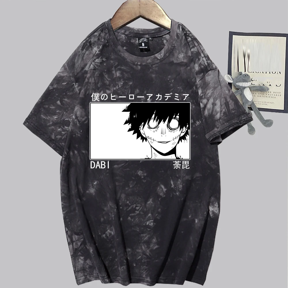 Мужская футболка с рисунком манги аниме боку героев академии Dabi облегающая