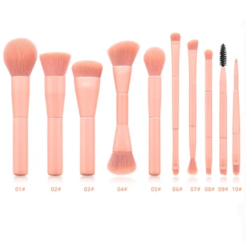 

10PCS Wooden Makeup Brush Sets Tools Foundation Cosmetic Eyebrow Eyeshadow Brush Multifunctional Cosmetic Brush Make Up Tools