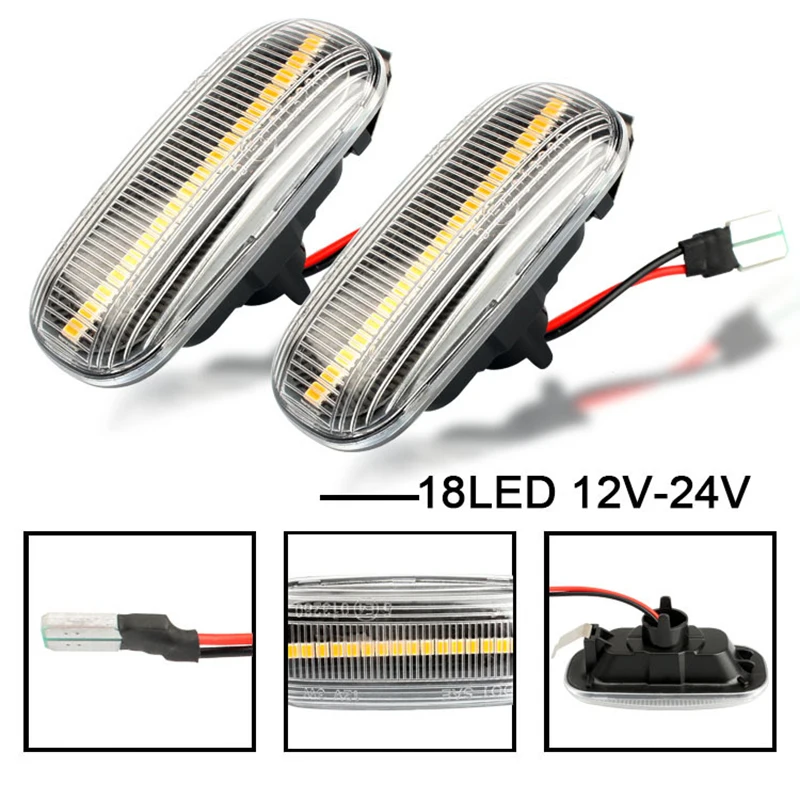 

2Pcs/Set Led Dynamic Side Marker Turn Signal Light Sequential Blinker Light For Audi A3 S3 8P A8 D2 TT 8N Car Accessories