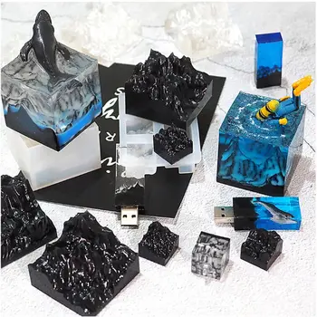 

Snow Mountain Mold Silicone Resin Mold DIY Micro Landscape USB Drive Resin Molds