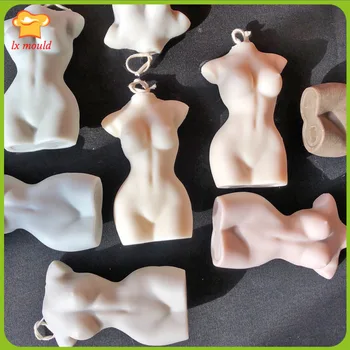 

LXYY MOULD hot sale art body candle silicone mold birthday gift home decoration jewelry plaster concrete silicone tool