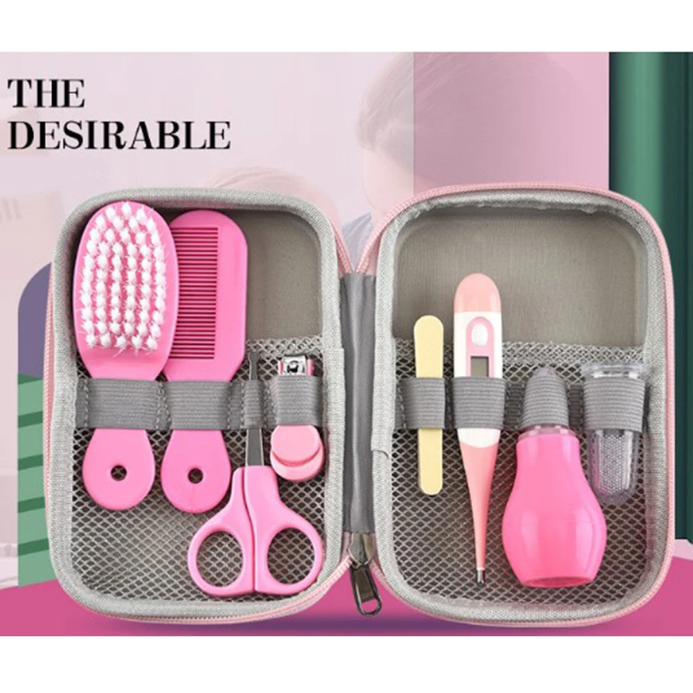 8Pcs Baby Care Kit Infant Comb Scissors for Newborn Children Health Medical Devices Set Thermometer Safe Nursery Set new