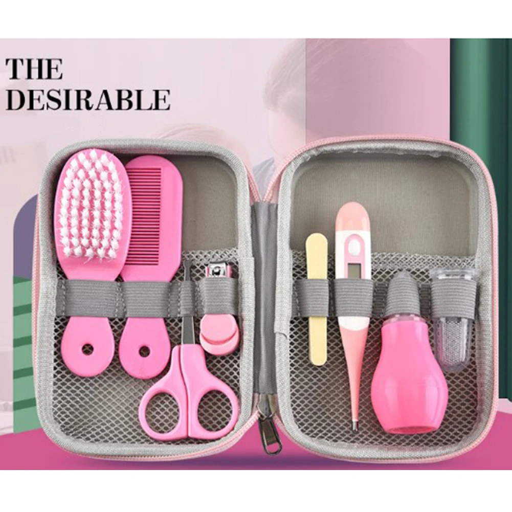 

8Pcs Infant Grooming Kit Scissors Infant Comb for Newborn Children Health Medical Devices Set Thermometer Safe Nursery Set