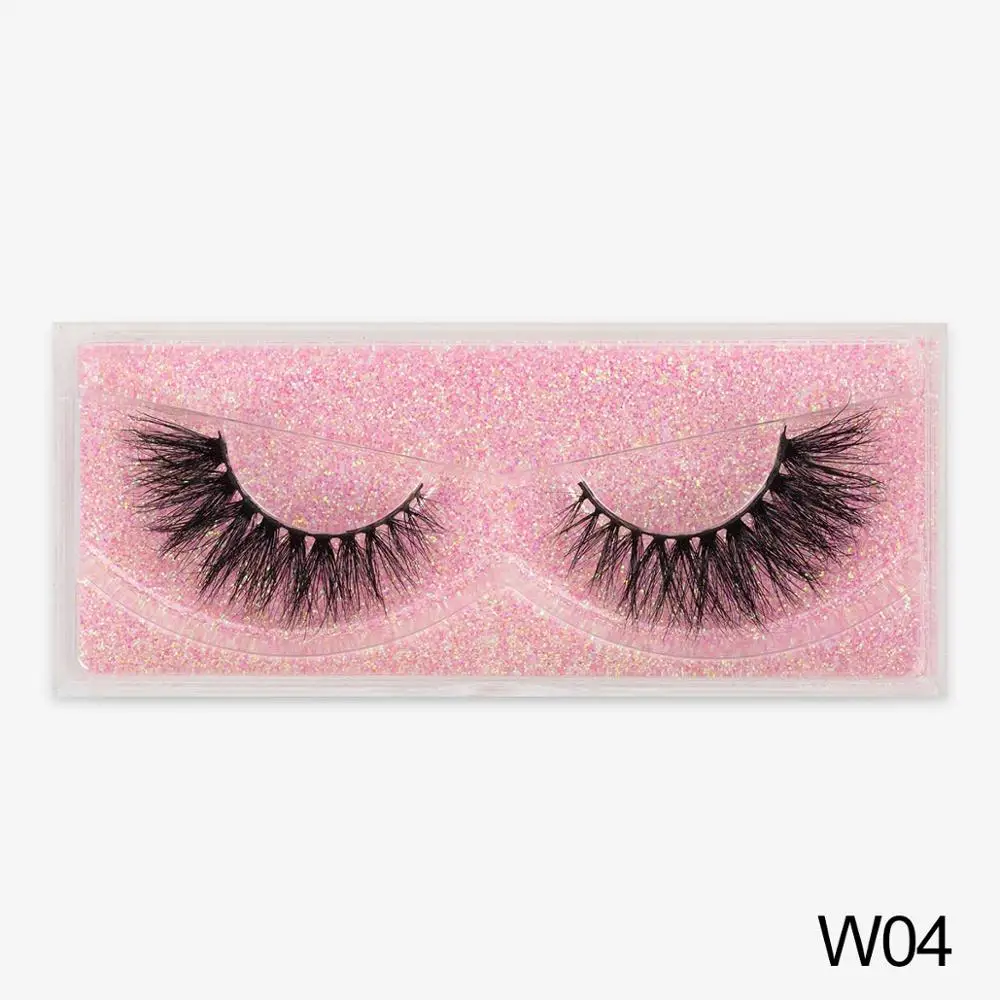 W04 SEXYSHEEP Mink Lashes 3D Mink Eyelashes Cruelty free Lashes Handmade Reusable Natural Eyelashes Popular False Lashes Makeup - Color: W04