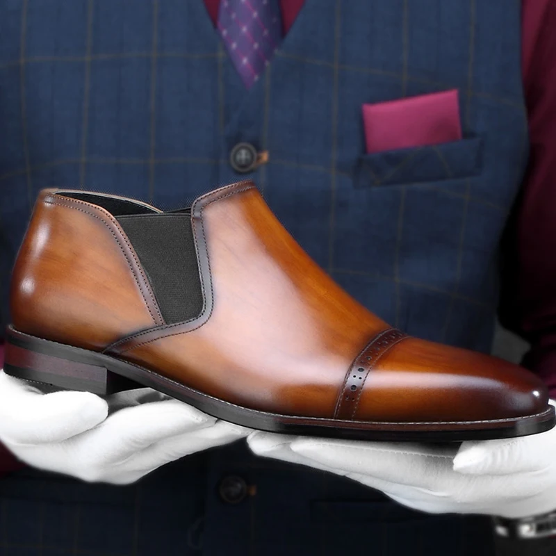 cap toe chelsea boots
