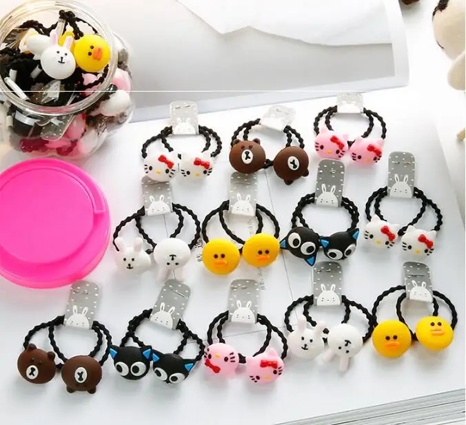 20 компл./лот 24 шт./компл. DIY простой мульти тыквы коробка мультфильм резинки эластичные резинки для волос Инструменты для укладки волос аксессуары HA1632