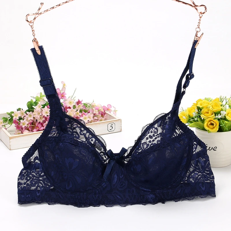 

TOTRUST Lace Bras For Women 2020 Sexy Ultra-Thin Women's Transparent Bra Fashion Fitness Top Underwear Bra Lingerie