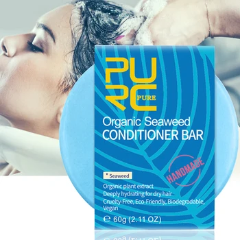 

Solid Organic Handmade Portable Shampoo Soap Nourishing Oil Control Seaweed Hair Care Travel Growth Moisturizing Conditioner Bar