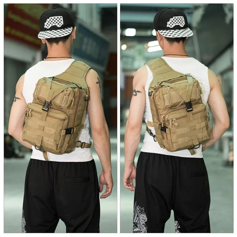 Sac Bandoulière Tactique Homme Molle Militaire étanche - Randonnée Et Outdoor - Taille M