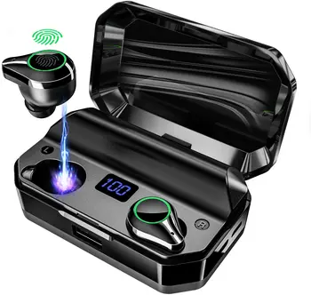 

Wireless Earbuds Bluetooth 5.0 with 8000mAh Charging Case LED Battery Display IPX7 Waterproof TWS Stereo Headphone