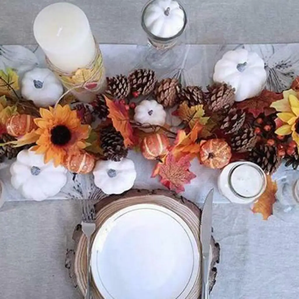 12Pcs Realistic Fall Harvest Small White Mini Artificial Foam Pumpkins for Halloween, Fall and Thanksgiving Decorating