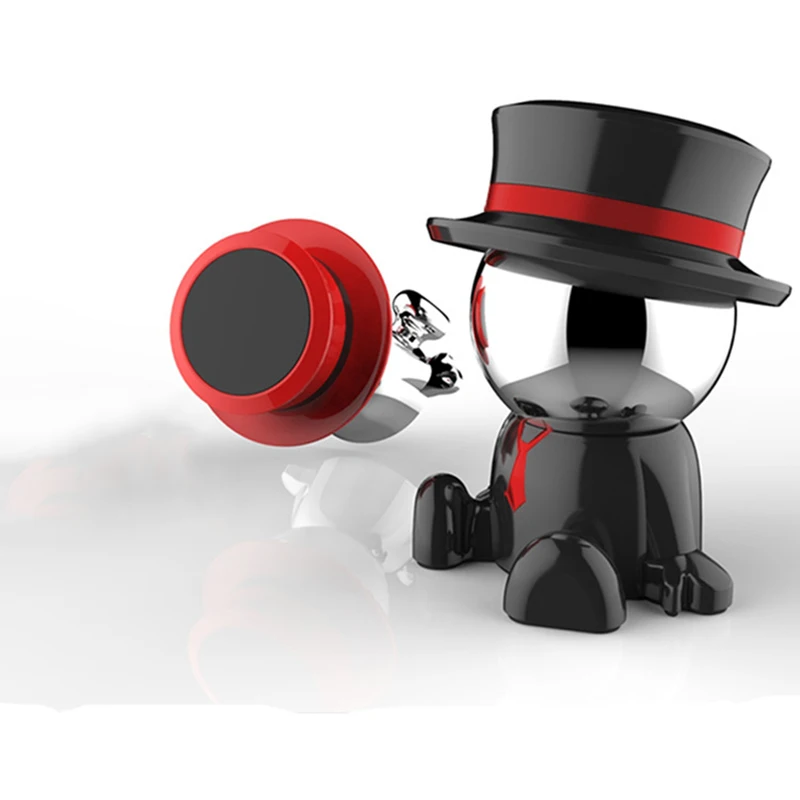 

Universal Magnetic Car Mount Doll Shape Cell Phone Stand Holder 360 degree Rotation Dash Hat man For Cell Phone GPS Hot Sale