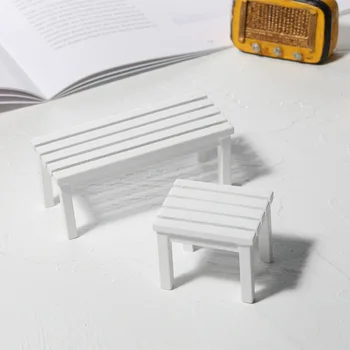 

1:12 Miniature Park Chair Furniture Mini Scene Pocket Toy Small Decoration