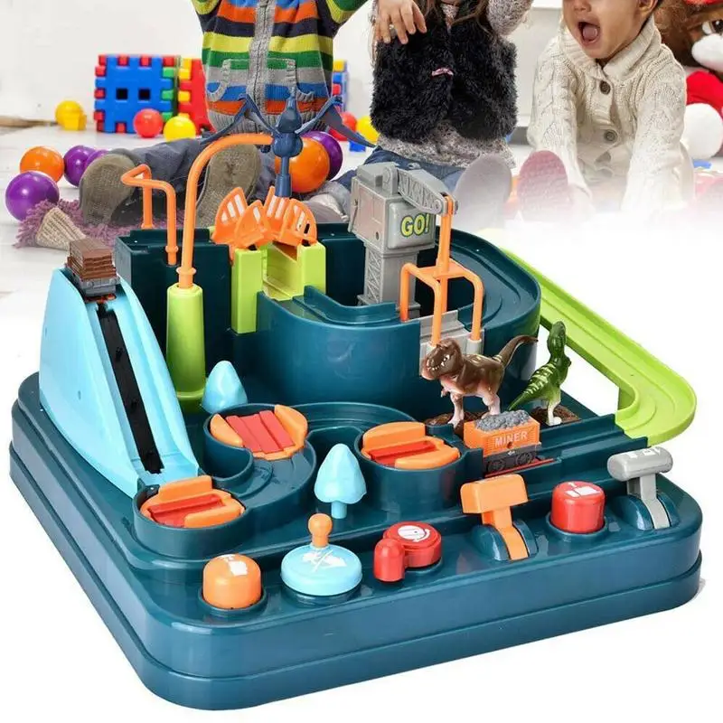 

2019 Dinosaur Party Car Adventure Toy Set Track Elevator Race Hand-eye Coordination Puzzle Toy Kids Birthday Gift Christmas Gift