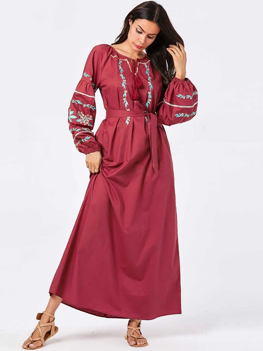 Мусульманская одежда размера плюс 4XL, детское мусульманское платье для женщин и девочек, турецкий кафтан, Бандажное платье с длинным рукавом, abaya Pakistan