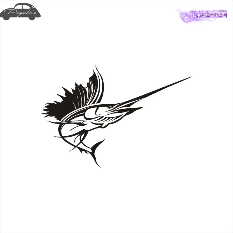 Pegatina Sailfish Fish Dorado Car Decal Swordfish Posters Boat Decals Decor Mural Wall Sticker Angling Hooks Shop Vinyl