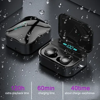 

X7 TWS Fingerprint Touch Bluetooth Earbuds True Wireless Earphone with Volume Control 2200mAh Power Bank Long Working Distance