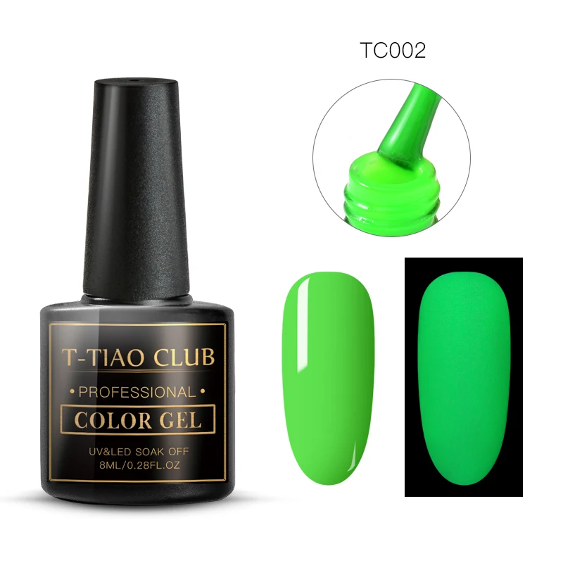 T-TIAO CLUB 8 мл светится в темноте УФ-гель для ногтей флуоресцентный светящийся УФ замочить от длительного действия Гель-лак для ногтей - Цвет: FS06491