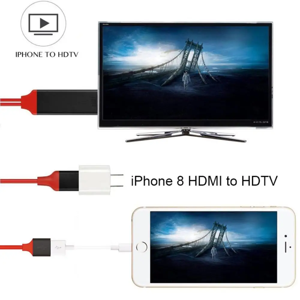 1Full HD 1080P Мужской-Женский usb-адаптер Smart tv проектор для dvd-плеера мультимедийный Мобильный телефон разъем цифровые кабели