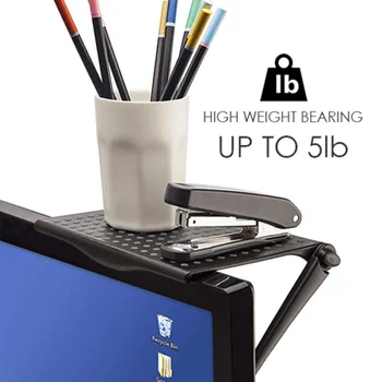 

Adjustable Screen Shelf Storage Rack Clip Computer Table Desk Stand Accessories