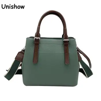 

Fashion Women Leather Handbag Simple Casual Lady Totes Hand Bag Brand Designer Genuine Leather Women Shoulder Bag Female Bolsa