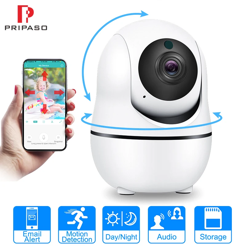 

Pripaso 720P 1080P Smart Wireless IP Camera Audio Wifi Security CCTV Camera Home Alarm 2.0MP Surveillance Camera Indoor PTZ