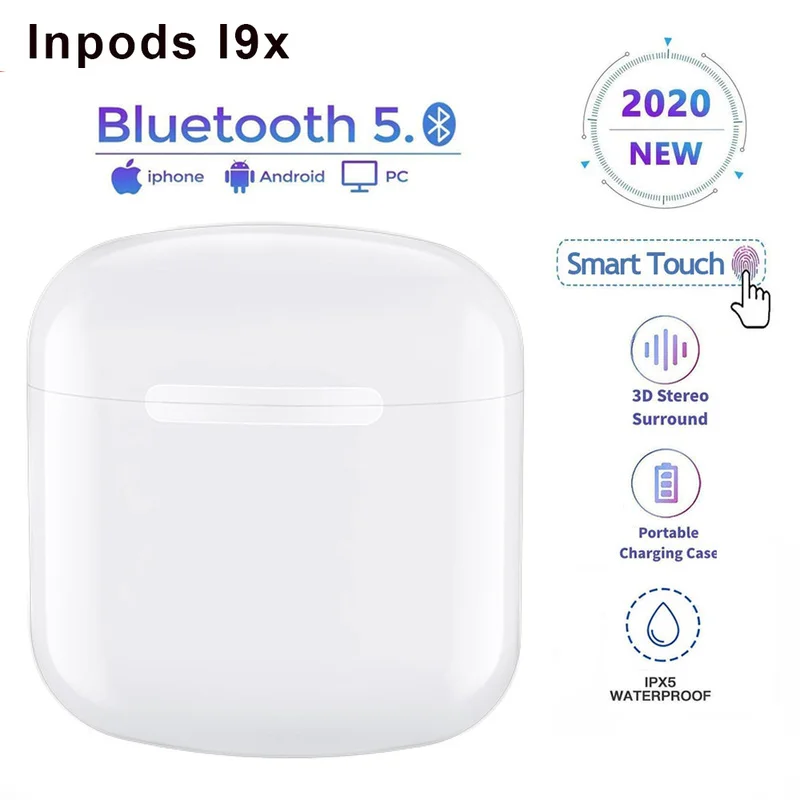 Inpods I9X Earphone ANC Mini TWS Wireless Headset Bluetooth 5 0 Earbuds IPX54 Waterproof Stereo Anti sweat Earphone PK I900 I500