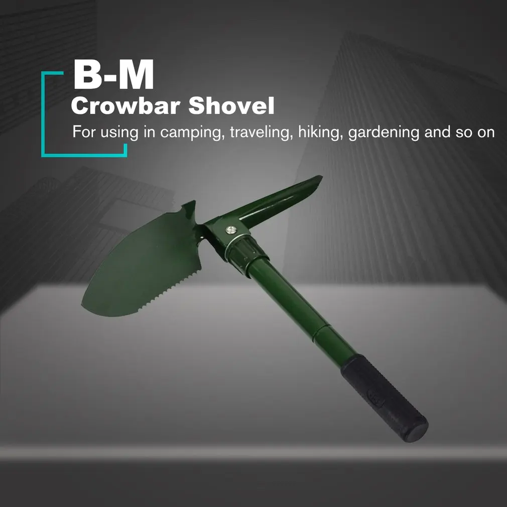 Military Foldable Shovel Outdoor Camping Survival Emergency Tools Multifunction Status Saw Shovel Hoe Pickaxe Crowbardiscount - Цвет: M
