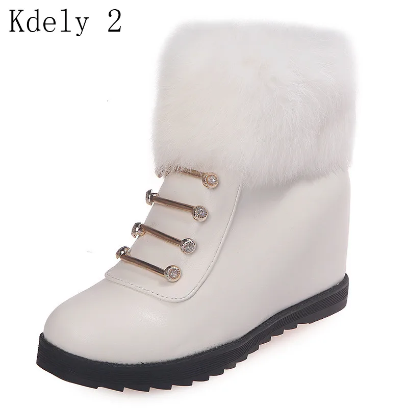 

Women Boots platform Winter Shoes Women Snow Boots Platform Keep Warm Ankle Winter Wedge Boots With Thick Fur Heels Botas Mujer
