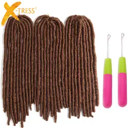 Синтетические волосы дреды X-TRESS вязанные крючком косы Kanekalon Jumbo Dread прическа Faux locs плетение наращивание волос 10 нитей