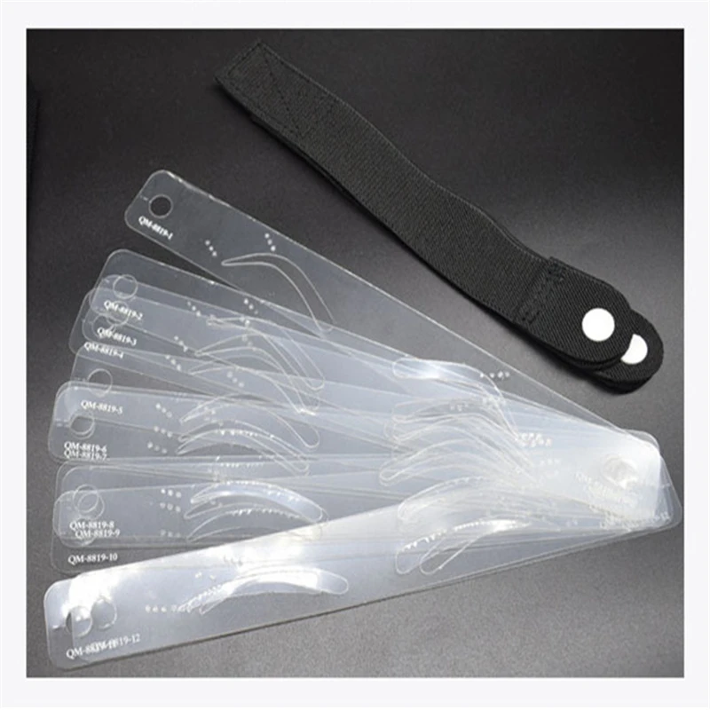 New Arrival Eyebrow Stencils Card Eyebrow Mold Easy Tracing Plastic Microblading Training Permanent Make Up Accessories Supplies