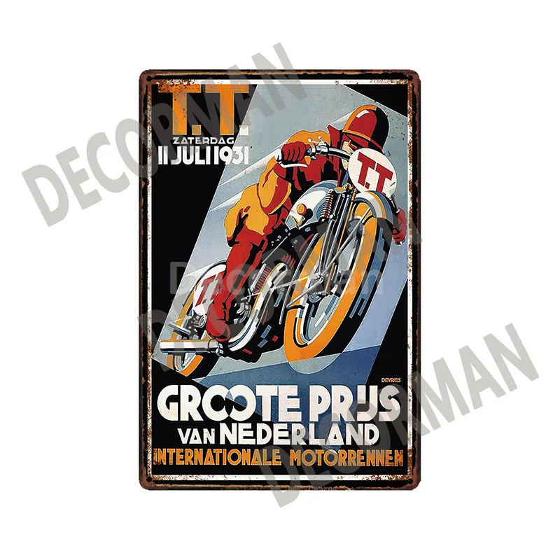 [DecorMan] JAWA BSA TT двигатель металлические знаки плакаты Винтаж Железный Живопись Пользовательские клуб Декор LTA-1704