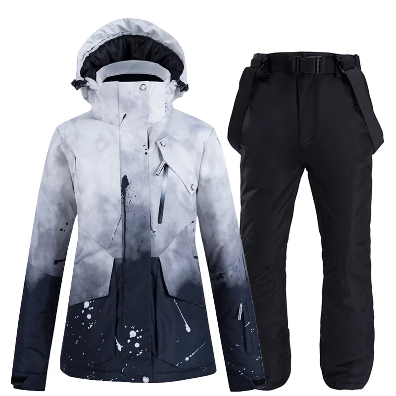 

Winter Jacket Women Ski Suit Waterproof Outdoor Snowboard Jacket Skiing Set Warmth Thick Breathable Men Overalls Clothing