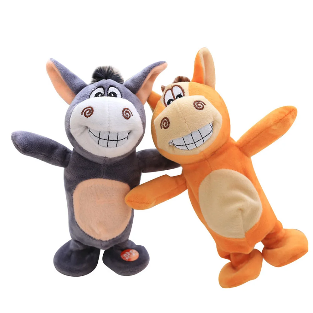 

Electronic Talking Donkey Cows Plush Toy Cute Speak Music and Walk Dolls Pets Plush Toys Electric Talking Walk Animals J71