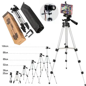 

35-106cm multifunctional Professional Camera Tripod Holder and Phone Tripod Stabilizer 2 in 1 Adjustable+Portable+Foldable