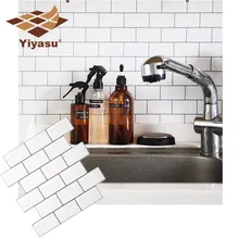 Домашний декор метро Off White самоклеющиеся обои 3D пилинг и палка настенная плитка для кухни и ванной