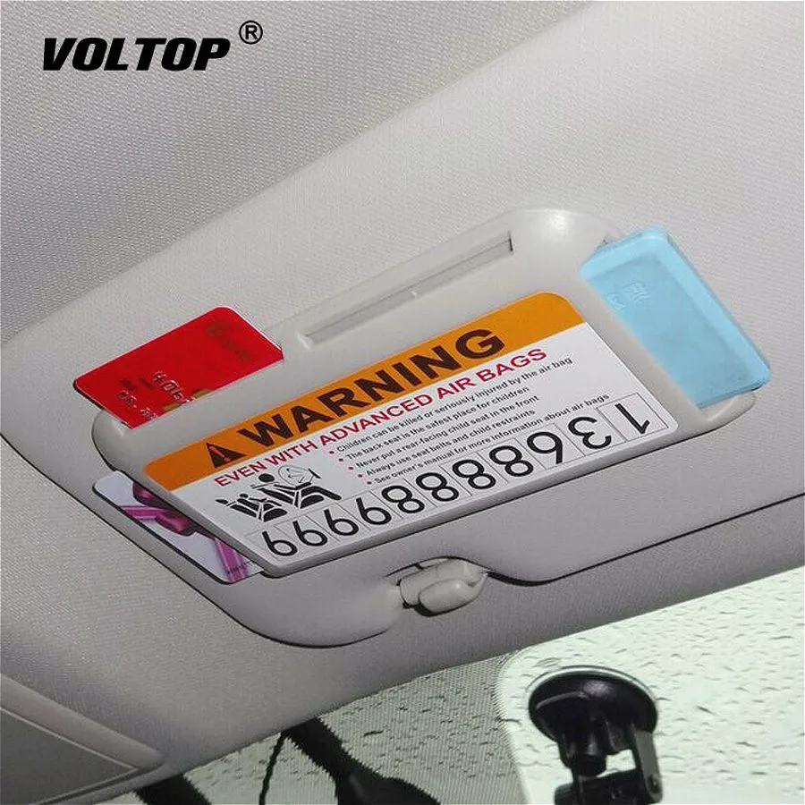 

Car Sun Visor Card Storage Box Car Accessories for Girls Temporary Parking Card Clip Hanging Ornaments Car Decoration