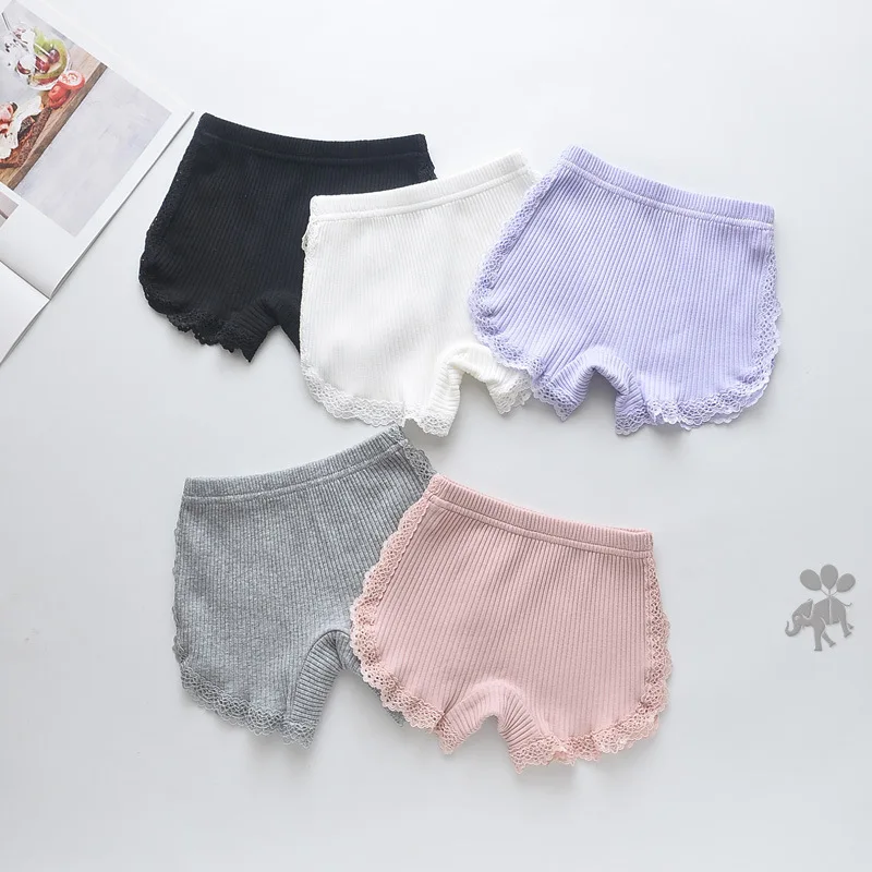 Summer Girls Cotton Shorts Lace Safety Panties Baby Girl Clothes Children Pants For 3-11Years Kids Short Underwear