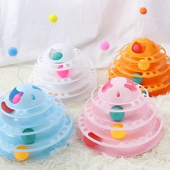 

Pet Toys Cat Track Ball Dish Funny Disk Interactive Amusement Plate Cat Toy Intelligence Amusement Disc Cat Training Supplies