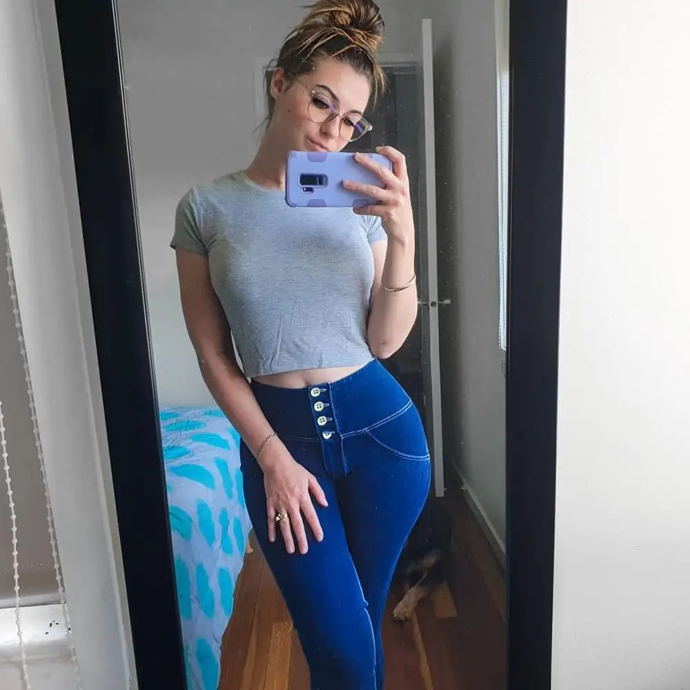 Melody Four Ways Stretchable 4 Buttons High Waist Leggings Women Summer Super Skinny Push Up Jeggings Sexy Butt Lift Trousers
