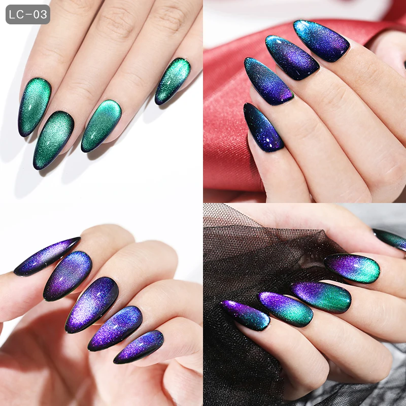 LILYCUTE 7D Магнитный Гель лак для ногтей Хамелеон Auroras кошачий глаз УФ гель дизайна