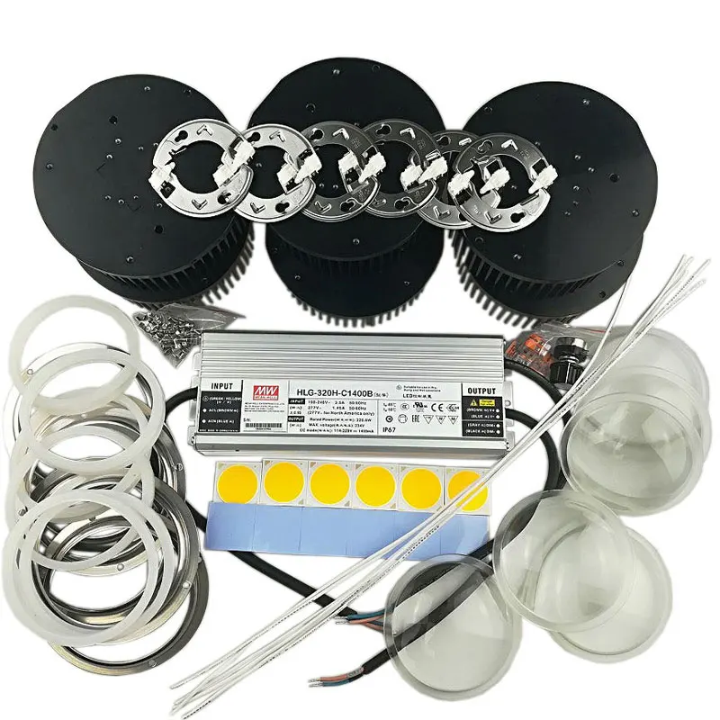 320w 6pcs cree cxb3590 cob led grow light kit lenses with meanwell led ...